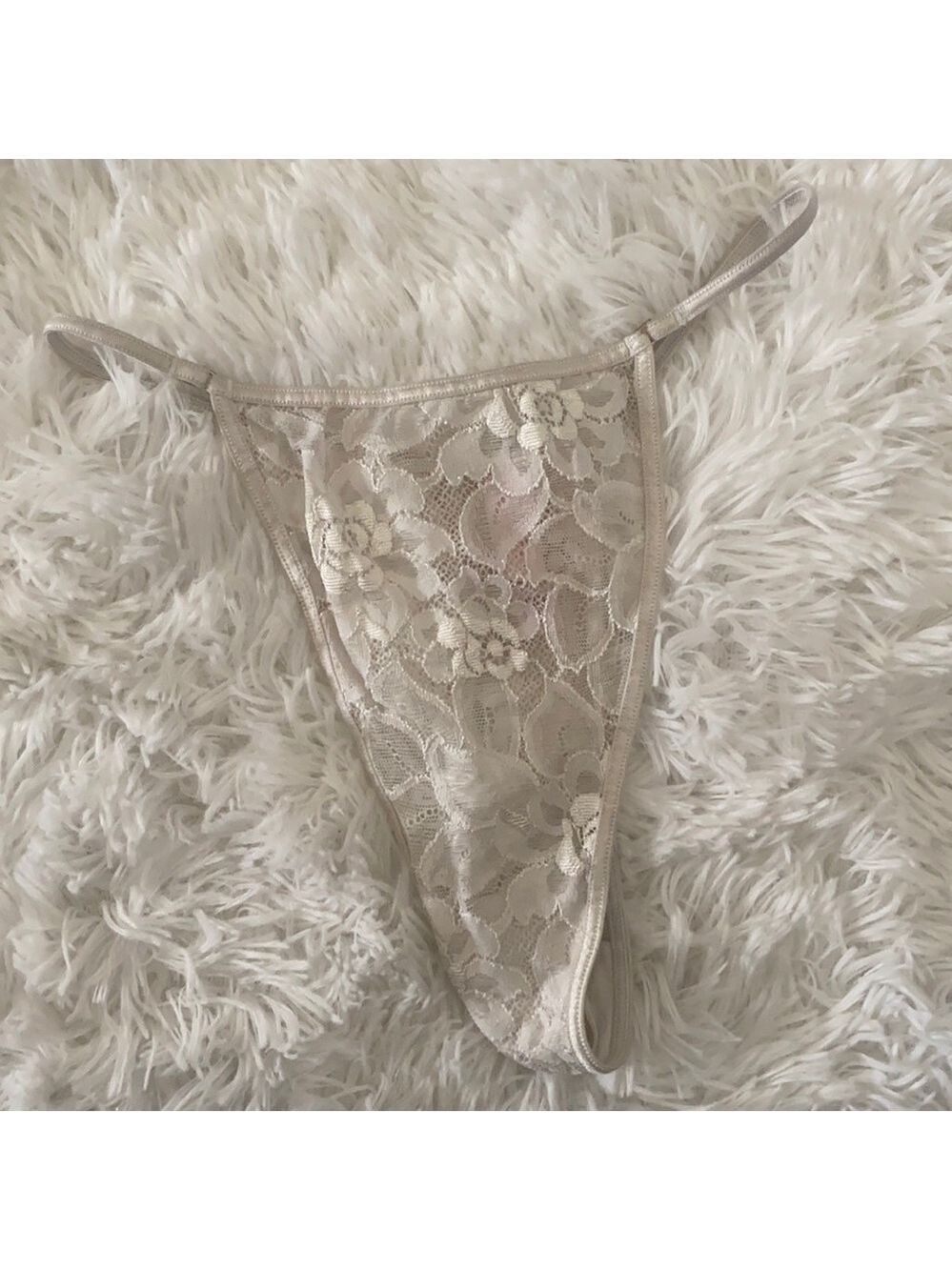 Victoria’s Secret vintage high cut high waist lace G string panty